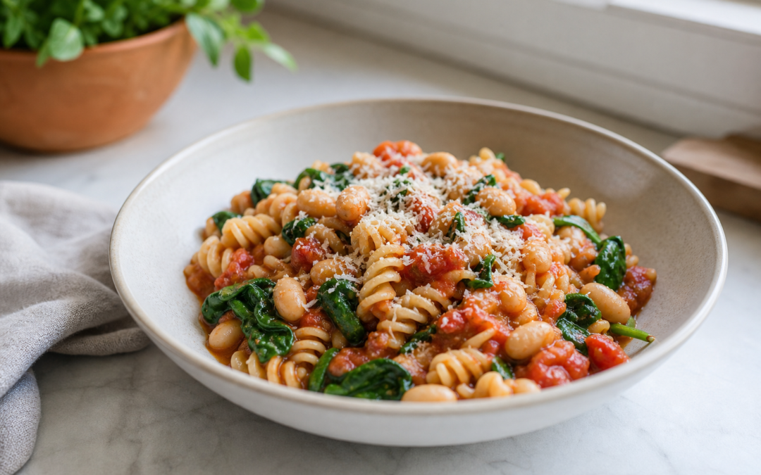 15-Minute White Bean Tomato Pasta