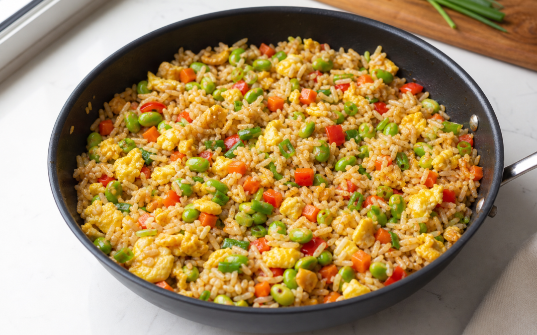 15-Minute Egg and Edamame Fried Rice